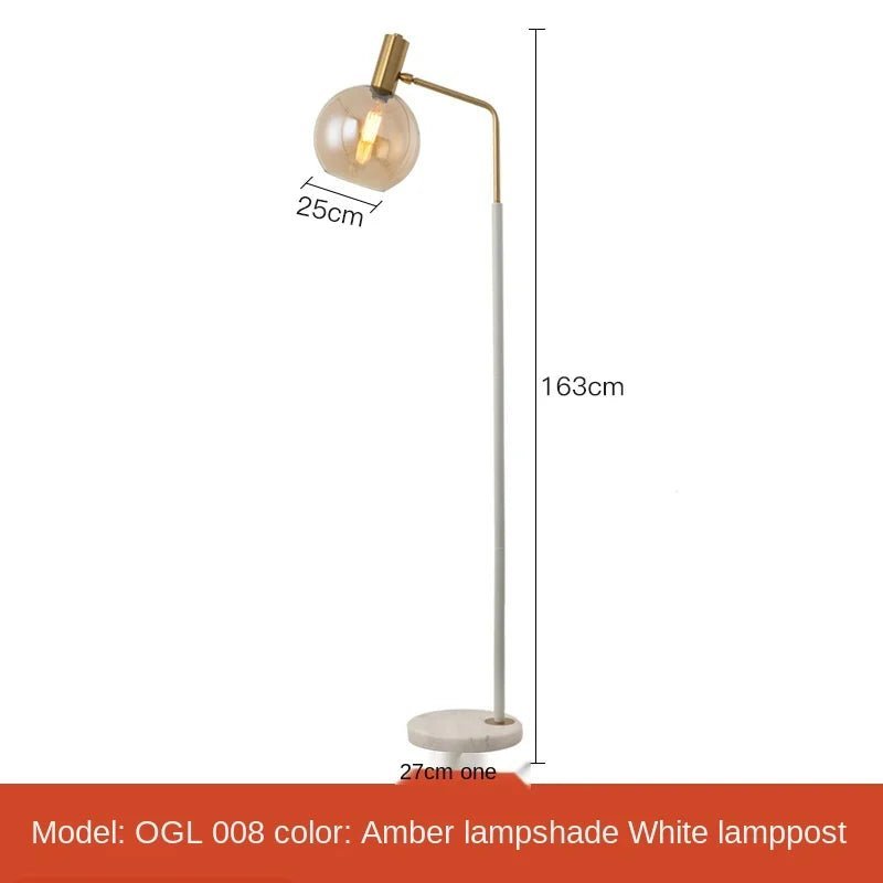 Simple Modern Glass LED Standing Lamp - Hans Lumiere