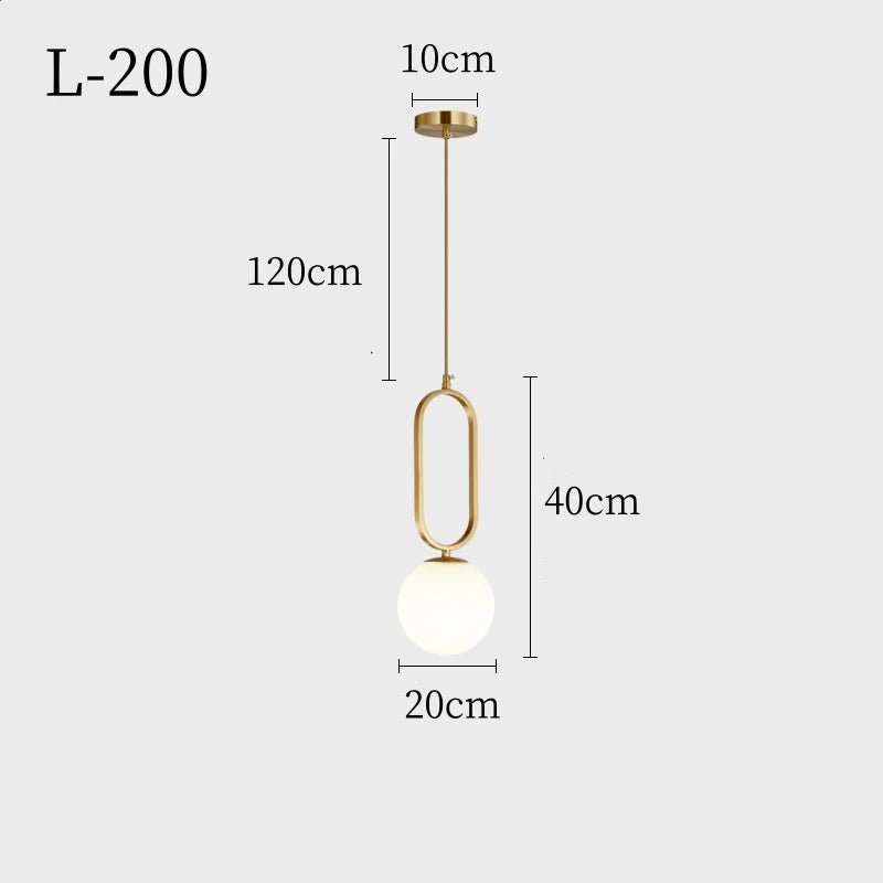 Single Head Nordic LED Chandeliers - Hans Lumiere