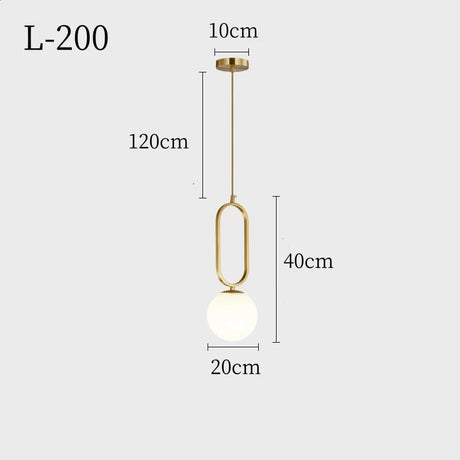 Single Head Nordic LED Chandeliers - Hans Lumiere