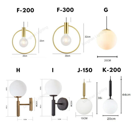Single Head Nordic LED Chandeliers - Hans Lumiere