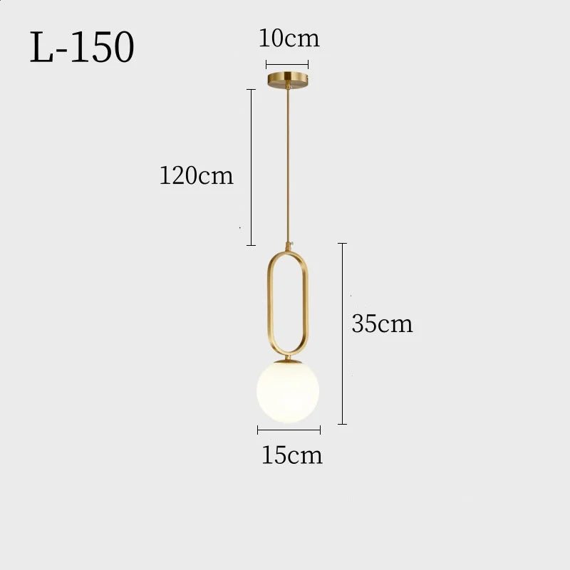 Single Head Nordic LED Chandeliers - Hans Lumiere
