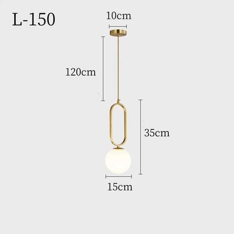 Single Head Nordic LED Chandeliers - Hans Lumiere