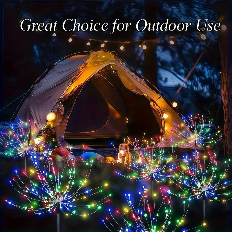 Solar Fairy Light Ground Stakes – 8-Mode Copper Wire Garden Lights, 6-Pack - Hans Lumiere