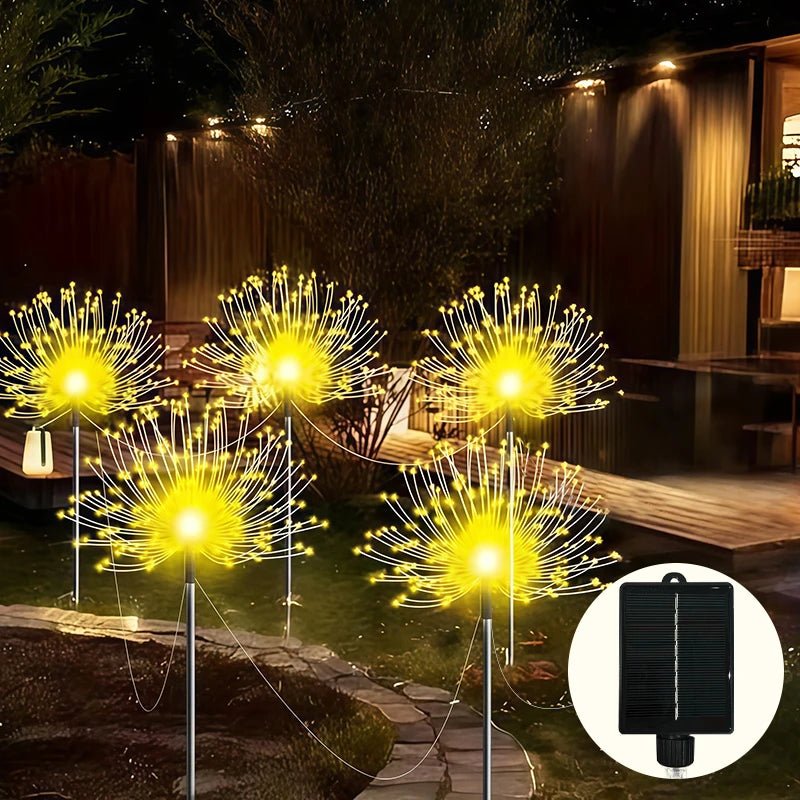 Solar Fairy Light Ground Stakes – 8-Mode Copper Wire Garden Lights, 6-Pack - Hans Lumiere
