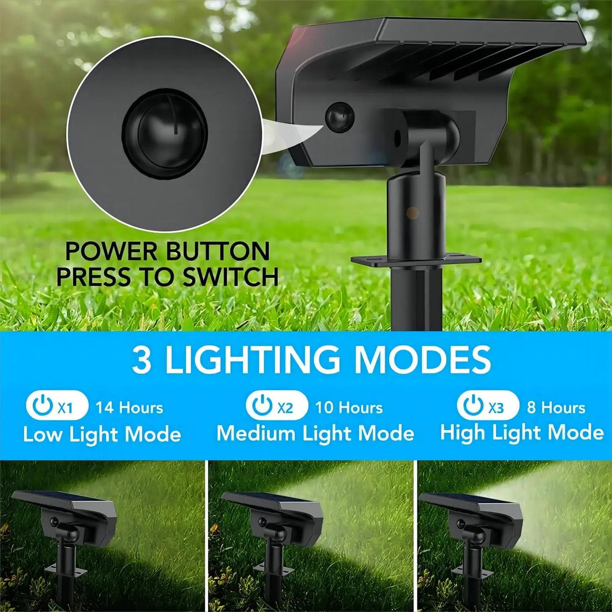 Solar Landscape Spotlights Solar Security Lights - Hans Lumiere