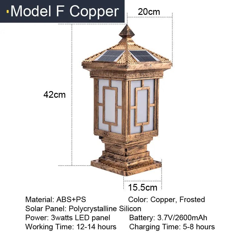 Solar LED Outdoor Garden Decoration Column Lamp - Hans Lumiere