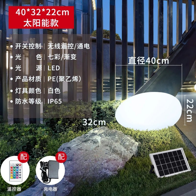 Solar LED Outdoor Waterproof Stone Lawn Lights - Hans Lumiere