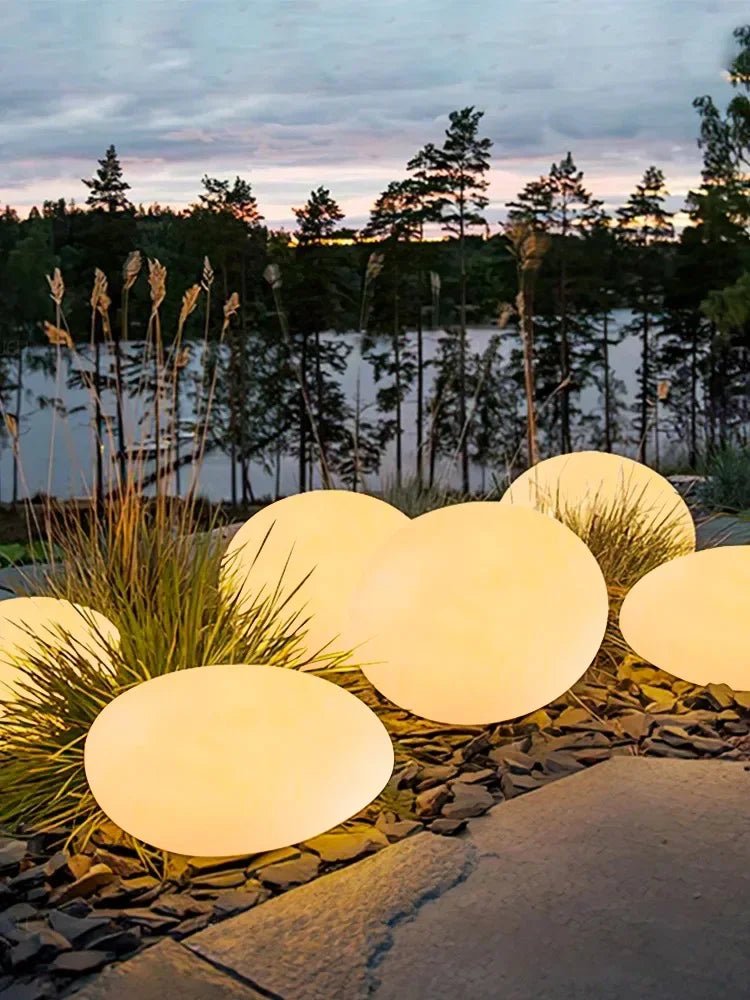 Solar LED Outdoor Waterproof Stone Lawn Lights - Hans Lumiere