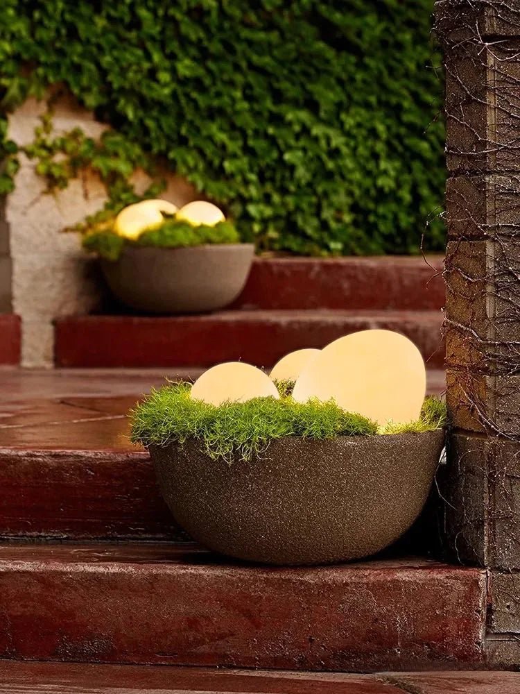 Solar LED Outdoor Waterproof Stone Lawn Lights - Hans Lumiere