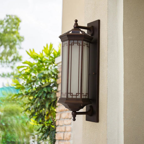 Solar LED Wall Contemporary Outdoor Sconce Light - Hans Lumiere