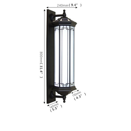 Solar LED Wall Contemporary Outdoor Sconce Light - Hans Lumiere