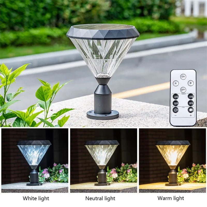 Solar LED Waterproof Pillar Post Lamp - Hans Lumiere
