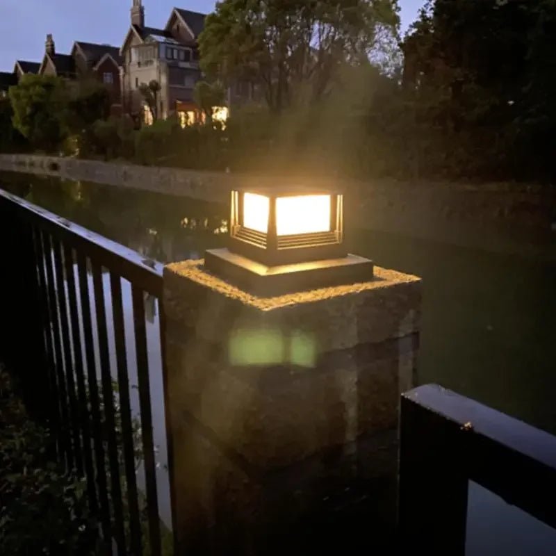 Solar Light Outdoor Waterproof Post Villa Column Lamp - Hans Lumiere