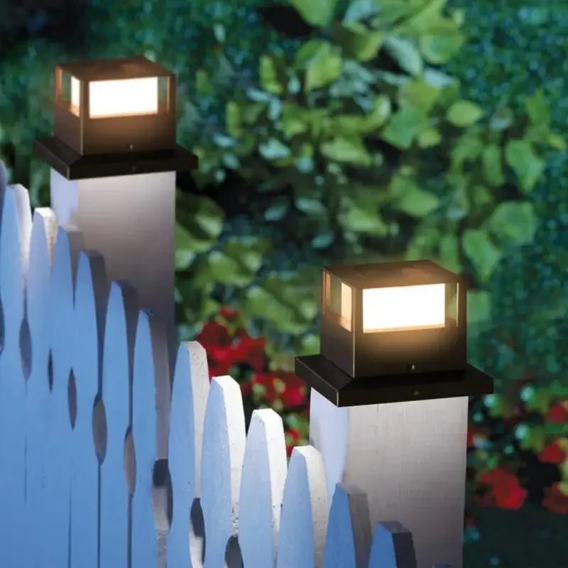 Solar Light Outdoor Waterproof Post Villa Column Lamp - Hans Lumiere
