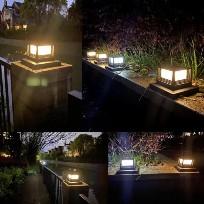 Solar Light Outdoor Waterproof Post Villa Column Lamp - Hans Lumiere