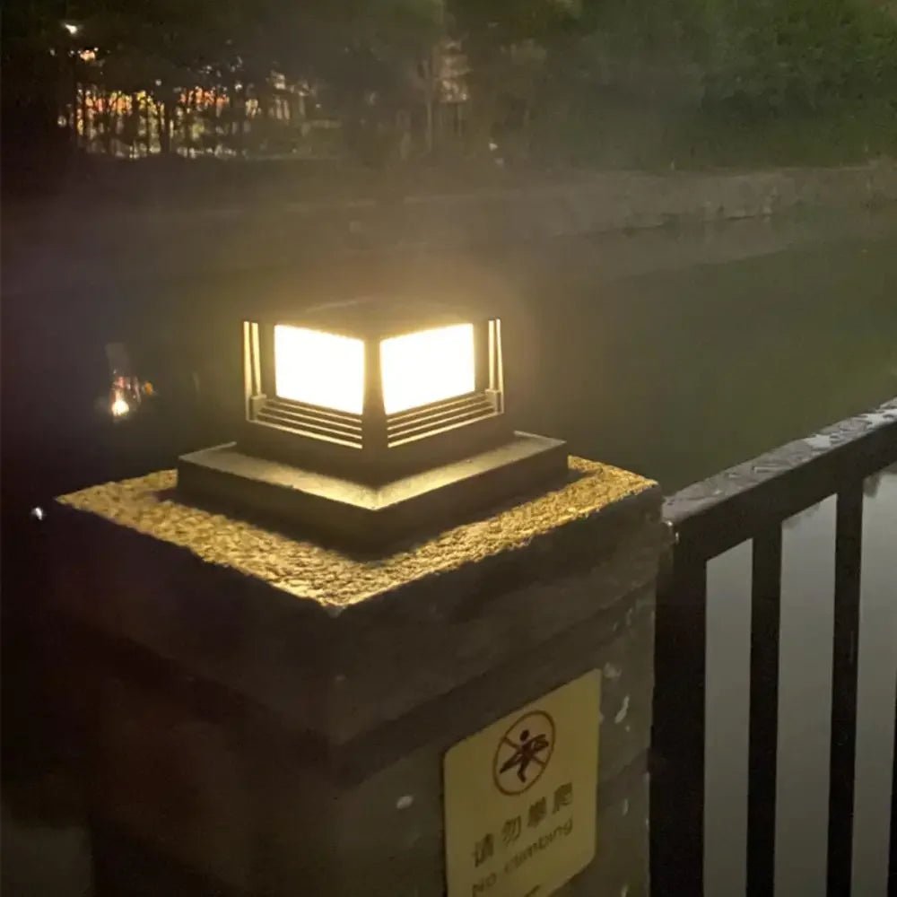 Solar Light Outdoor Waterproof Post Villa Column Lamp - Hans Lumiere