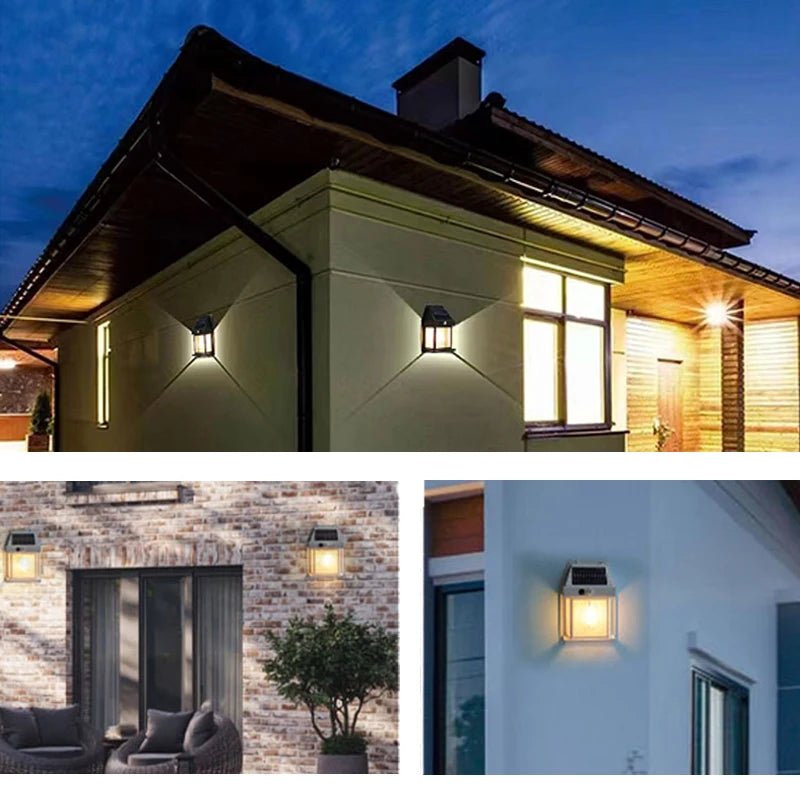 Solar Motion Sensor Security Wall Light - Waterproof Dusk to Dawn Lighting - Hans Lumiere
