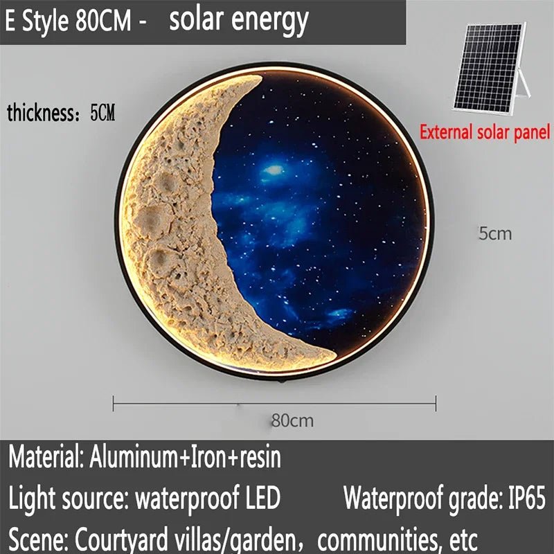 Solar Outdoor Circular Mural Lamp - Hans Lumiere