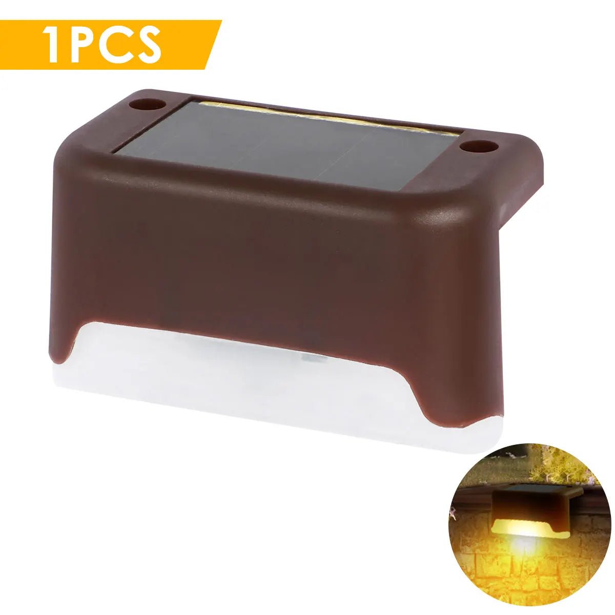 Solar Outdoor Stair Light – Warm/Cold White LED Deck Step Lamp - Hans Lumiere