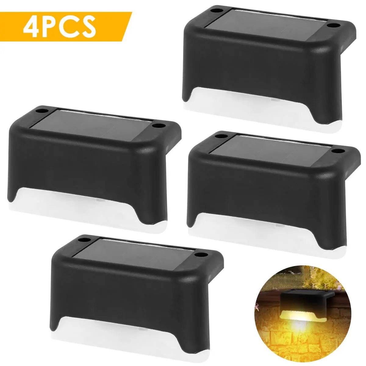 Solar Outdoor Stair Light – Warm/Cold White LED Deck Step Lamp - Hans Lumiere