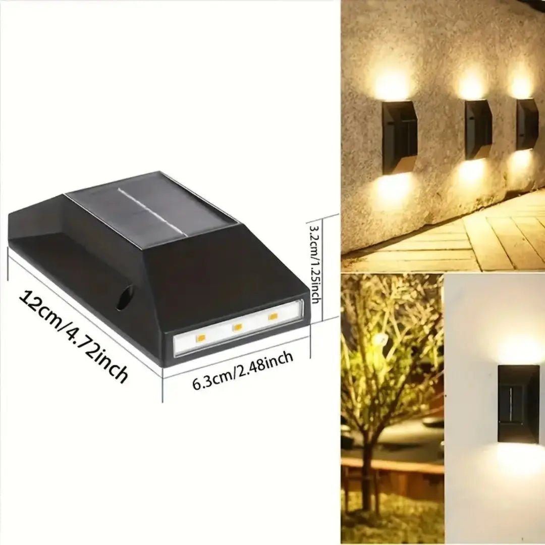 Solar Outdoor Wall Lamp Lights Up And Down - Hans Lumiere