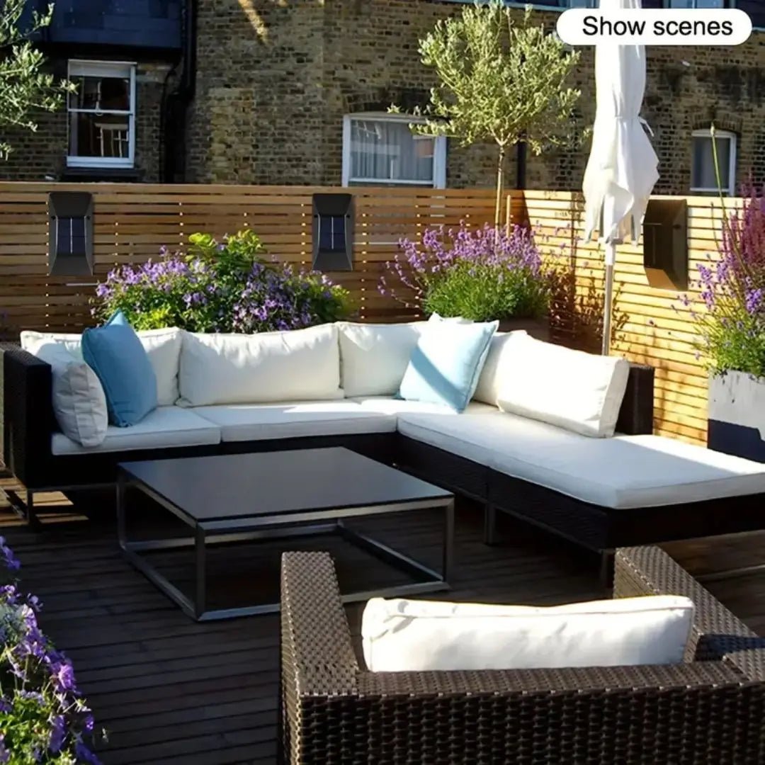 Solar Outdoor Wall Lamp Lights Up And Down - Hans Lumiere