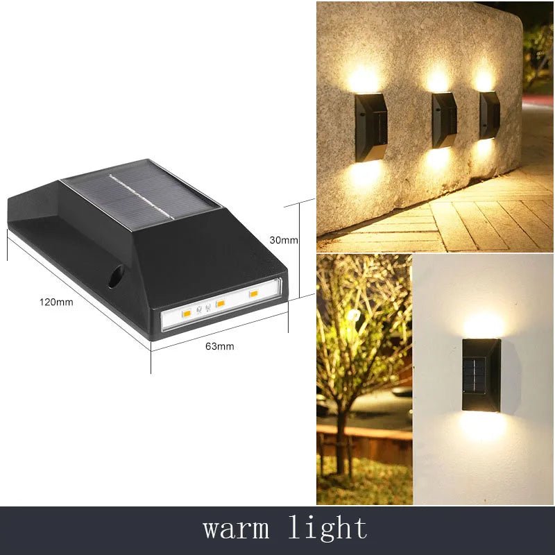 Solar Outdoor Wall Lamp Lights Up And Down - Hans Lumiere