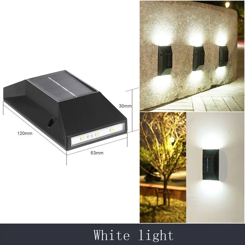 Solar Outdoor Wall Lamp Lights Up And Down - Hans Lumiere