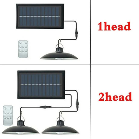Solar Outdoor Waterproof Double - head Chandelier With Remote Control - Hans Lumiere