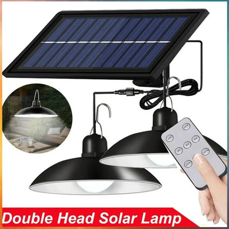 Solar Outdoor Waterproof Double - head Chandelier With Remote Control - Hans Lumiere