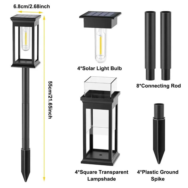 Solar Pathway Lights – Waterproof LED Landscape Lamps for Walkways - Hans Lumiere