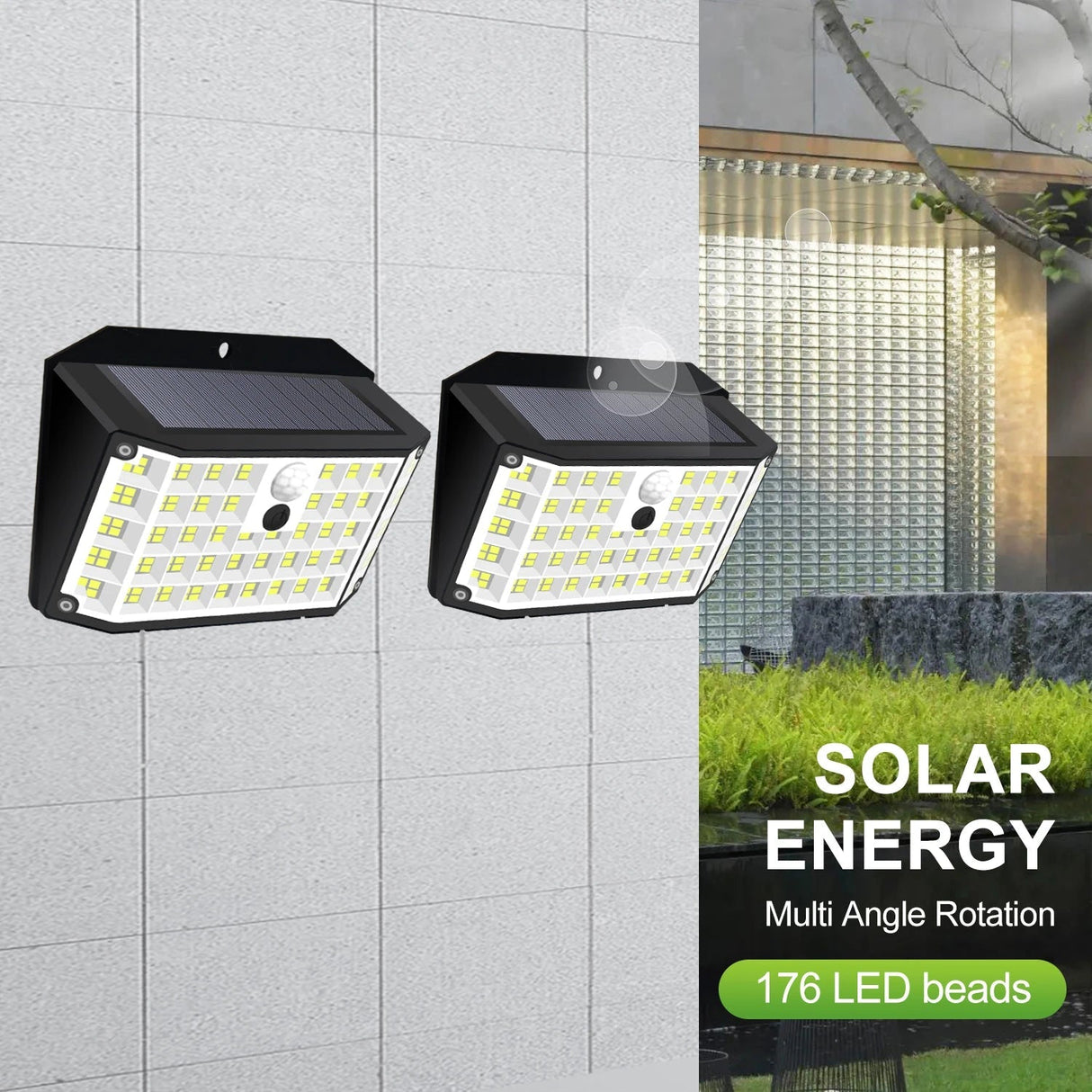 Solar Powered Motion Sensor LED Flood Lights - Hans Lumiere