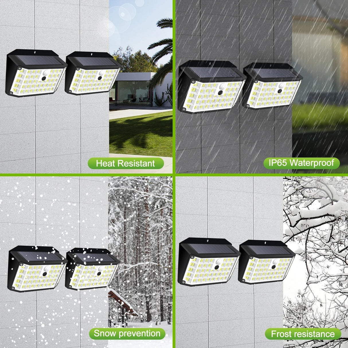 Solar Powered Motion Sensor LED Flood Lights - Hans Lumiere