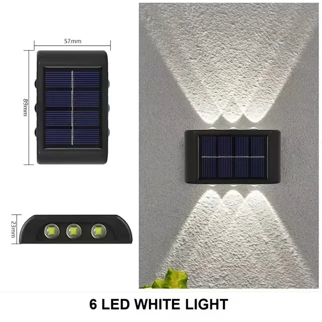 Solar Up & Down Wall Spotlight – Waterproof LED Garden Wall Light - Hans Lumiere
