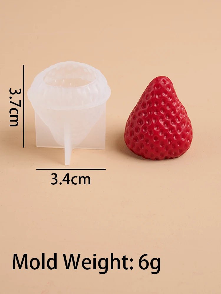 Strawberry - Shaped Scented Miniature Aromatherapy Candles 4pcs - Hans Lumiere