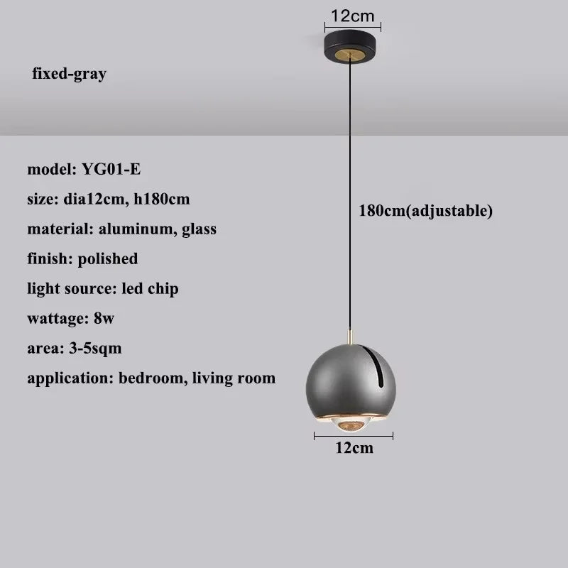 Stretchable Hanging LED Pendant Light With Touchable Control - Hans Lumiere