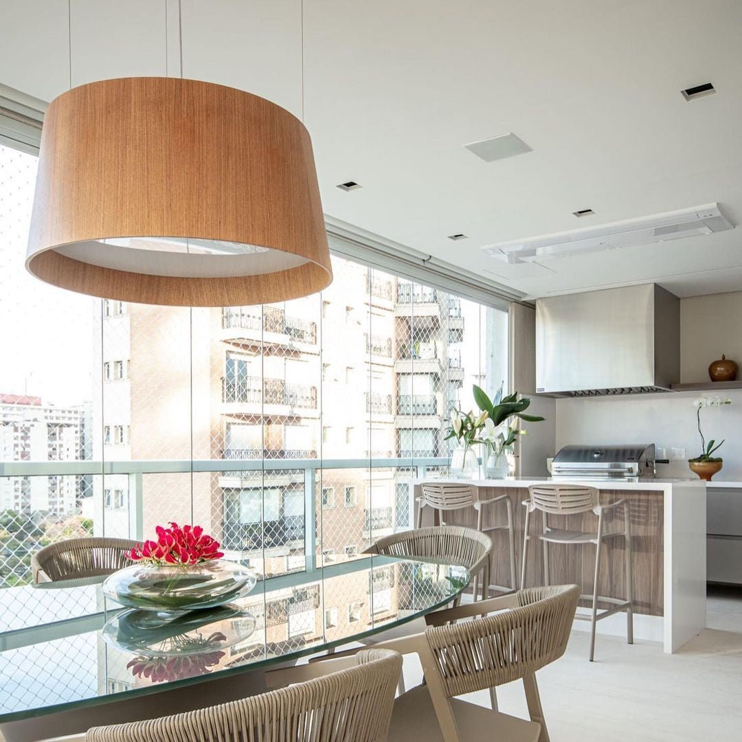 Stylish Wooden Conical Pendant Light Designed In Brazil - Hans Lumiere