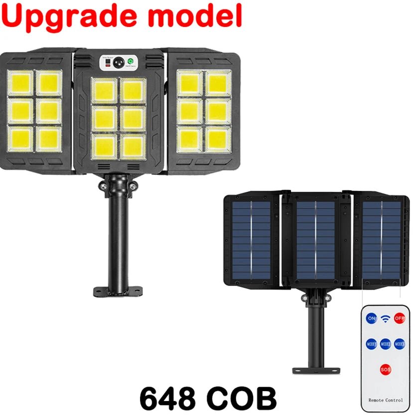Super Bright Outdoor Waterproof Solar Street Lamp With Motion Sensor - Hans Lumiere