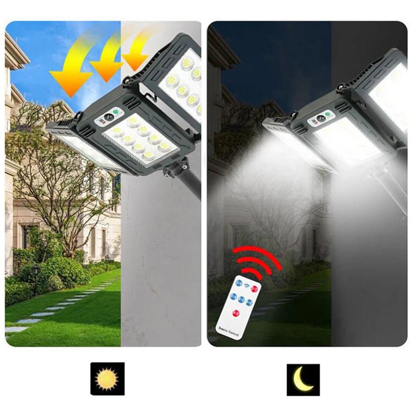 Super Bright Outdoor Waterproof Solar Street Lamp With Motion Sensor - Hans Lumiere