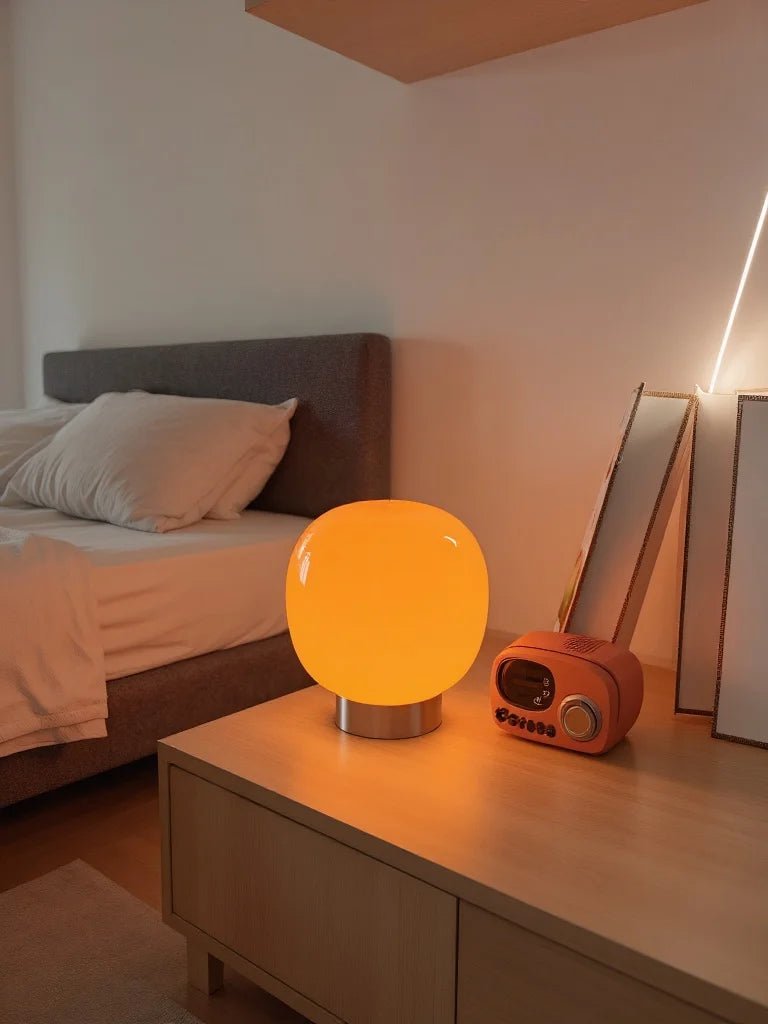  Trichromatic Dimming Macaron Glass Table Lamp - Hans Lumiere