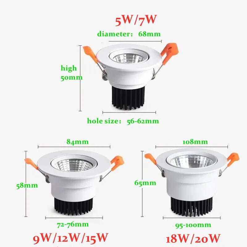 Tricolor Changeable Anti Glare Recessed LED Downlights - Hans Lumiere