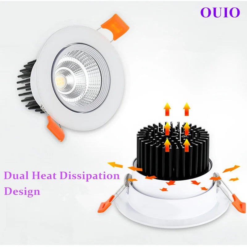 Tricolor Changeable Anti Glare Recessed LED Downlights - Hans Lumiere