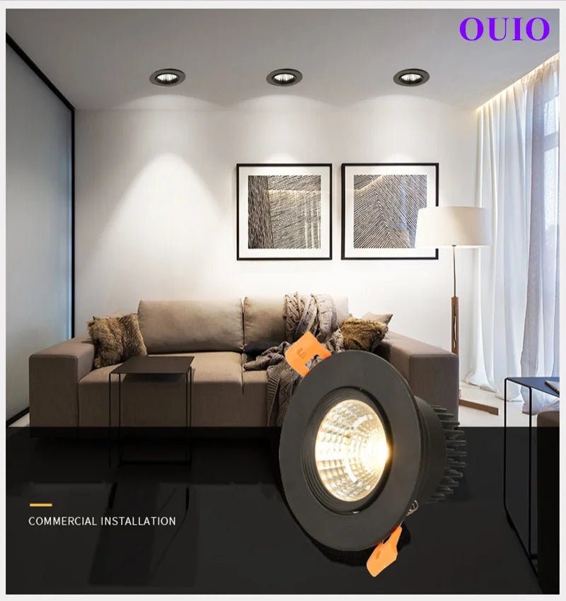 Tricolor Changeable Anti Glare Recessed LED Downlights - Hans Lumiere