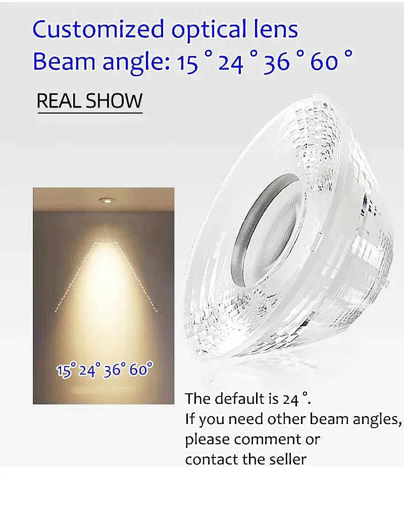 Tricolor Ultra - thin Embedded LED Ceiling Lamp Spotlight - Hans Lumiere