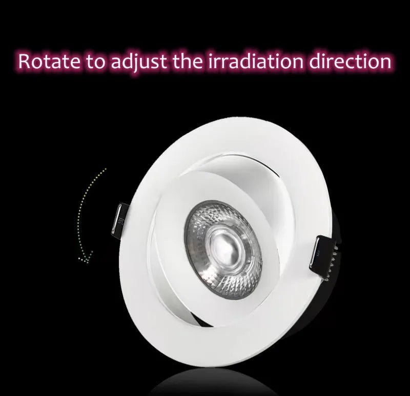 Tricolor Ultra - thin Embedded LED Ceiling Lamp Spotlight - Hans Lumiere