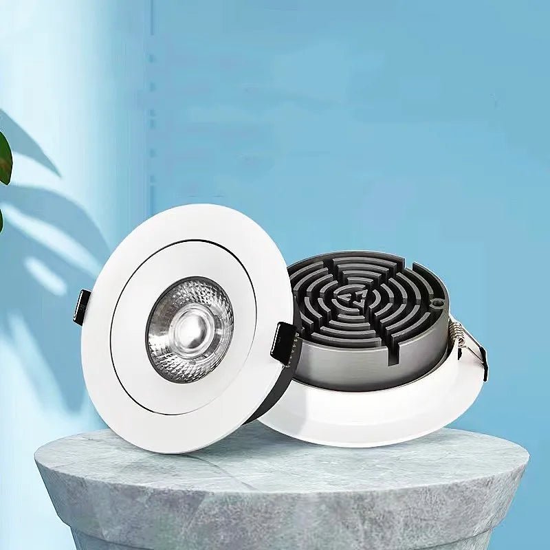 Tricolor Ultra - thin Embedded LED Ceiling Lamp Spotlight - Hans Lumiere