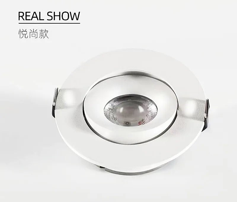 Tricolor Ultra - thin Embedded LED Ceiling Lamp Spotlight - Hans Lumiere