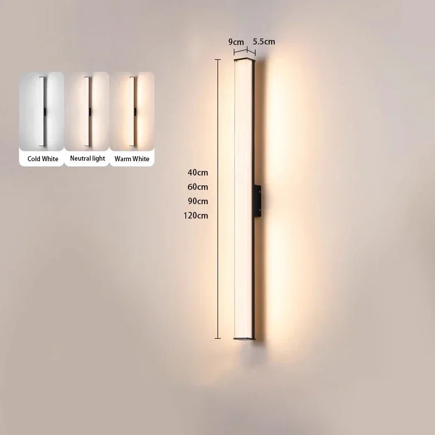 Ultra Bright Outdoor Waterproof Long Strip LED Wall Lamp - Hans Lumiere