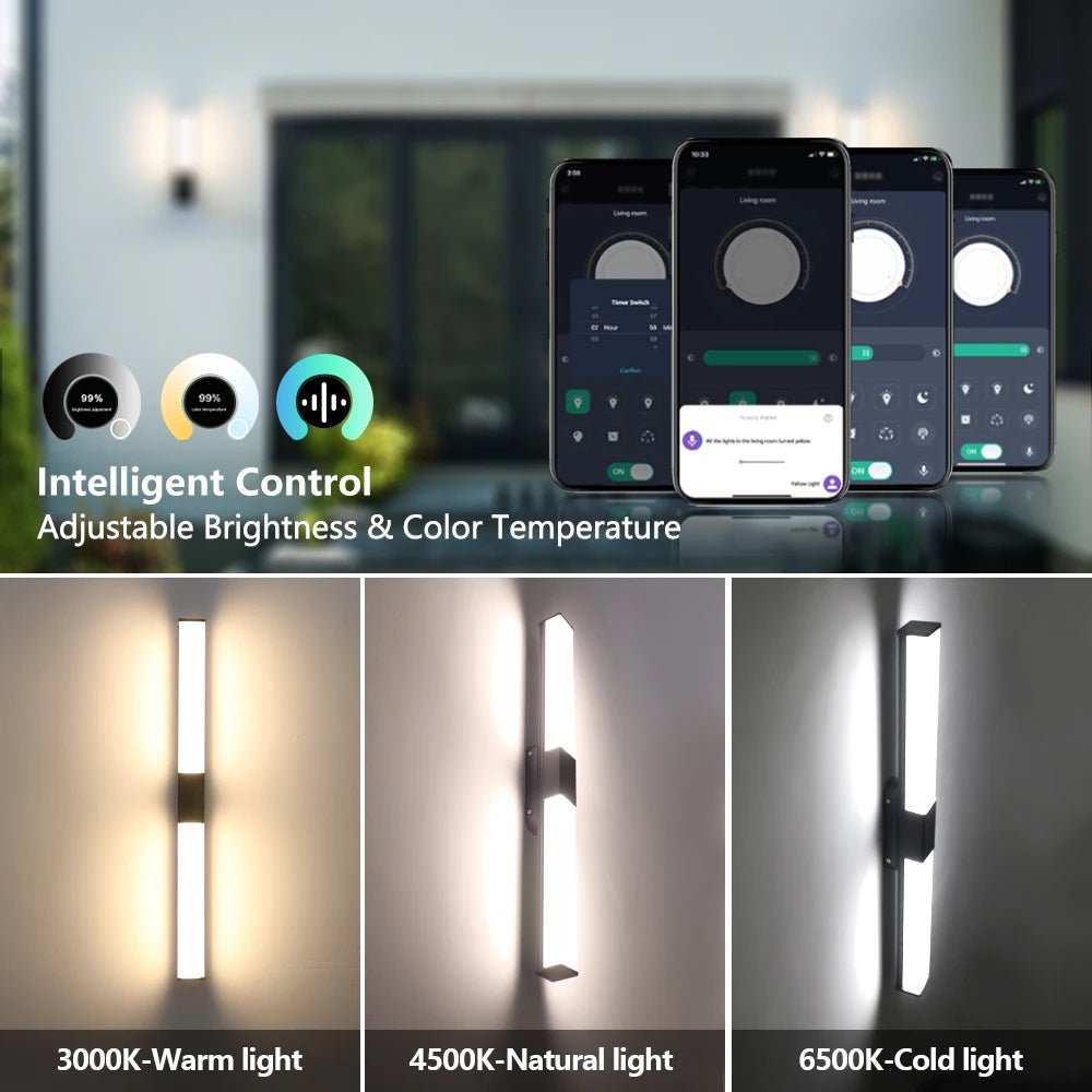 Ultra Bright Outdoor Waterproof Long Strip LED Wall Lamp - Hans Lumiere