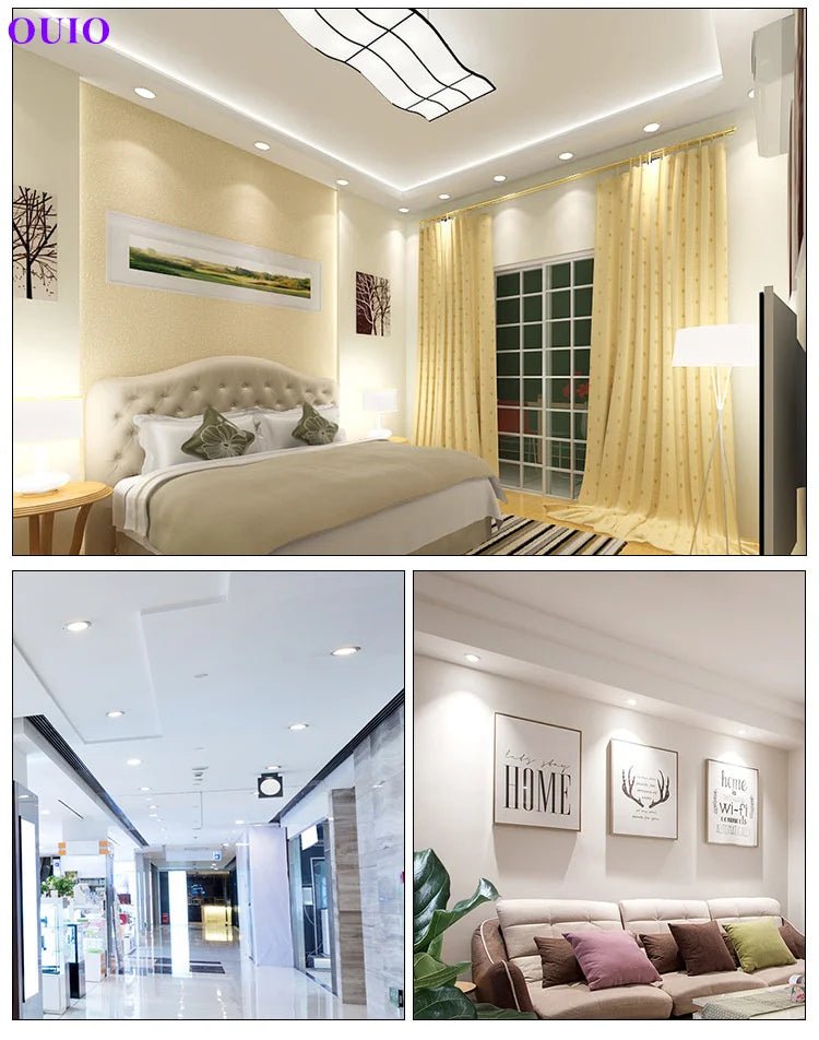 Ultra-Thin Recessed LED Downlight - Dimmable Ceiling Lamp for Supermarkets & Retail - Hans Lumiere